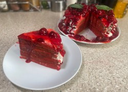 Торт «Красный бархат» на сковороде  